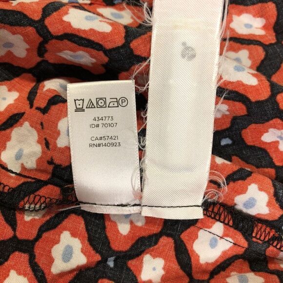 LOFT Amaryllis Tassel Floral Print Red Black Dress Sz XS - Picture 8 of 8